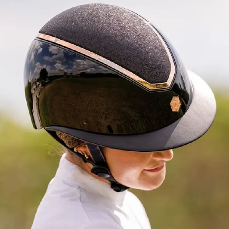 Charles Owen Kylo Sparkly Black Gloss or Rose Gold